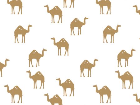 Oasis Camels  Wallpaper by Tea Collection - White Online Hot Sale