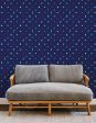 Milagros  Wallpaper by Clare V. - Navy For Cheap