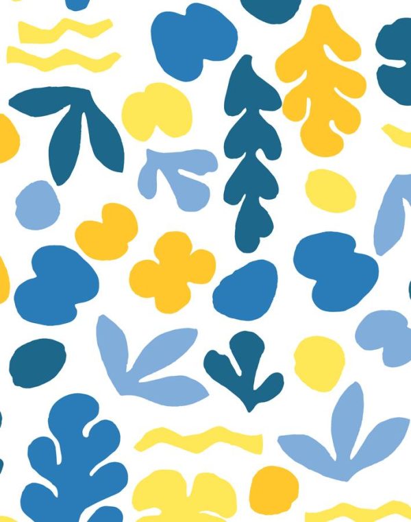 Small Sea Garden  Wallpaper by Tea Collection - Gold   Blue Online