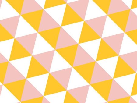 Optic Triangle  Wallpaper by Clare V. - Marigold   Pink For Sale