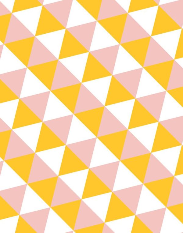 Optic Triangle  Wallpaper by Clare V. - Marigold   Pink For Sale