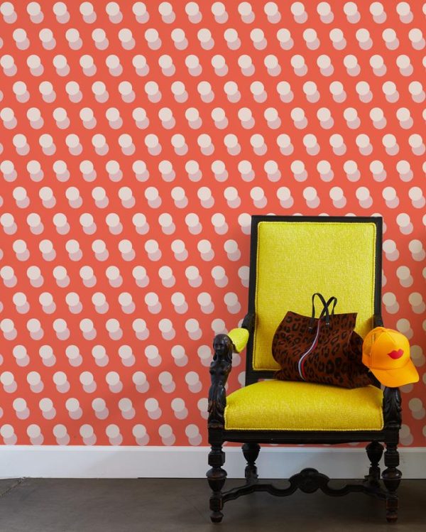 Pop Dots  Wallpaper by Clare V. - Retro Red For Cheap