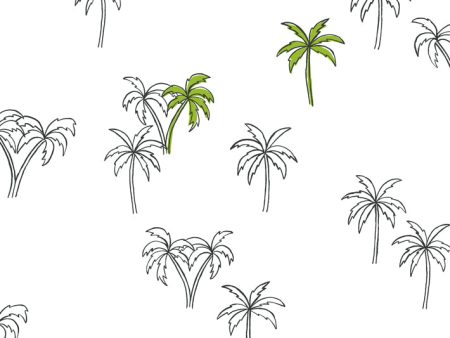 Palms  Wallpaper by Tea Collection - Lime Cheap