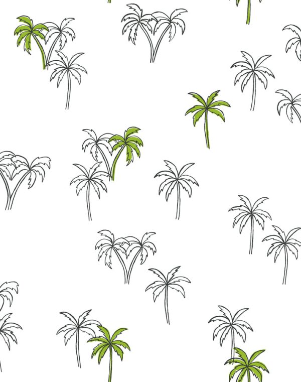 Palms  Wallpaper by Tea Collection - Lime Cheap