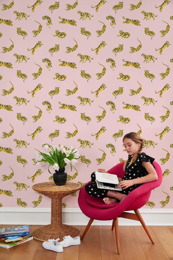 Tigers  Wallpaper by Tea Collection - Ballet Slipper on Sale