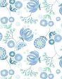 Mediterranean Floral  Wallpaper by Tea Collection - Blue Supply