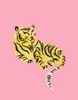 Tigers  Wallpaper by Tea Collection - Bubblegum For Sale