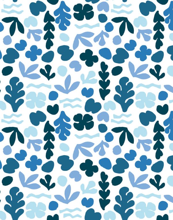 Small Sea Garden  Wallpaper by Tea Collection - Blue Sale