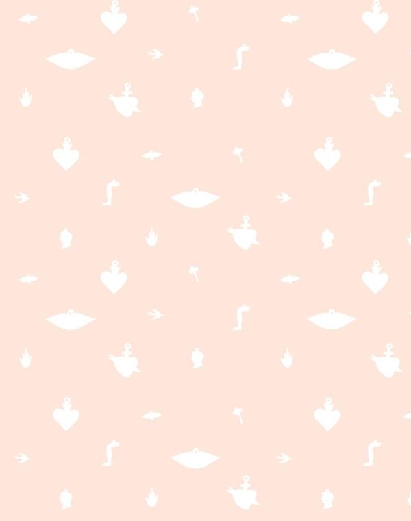 Large Milagros  Wallpaper by Clare V. - Blush For Sale