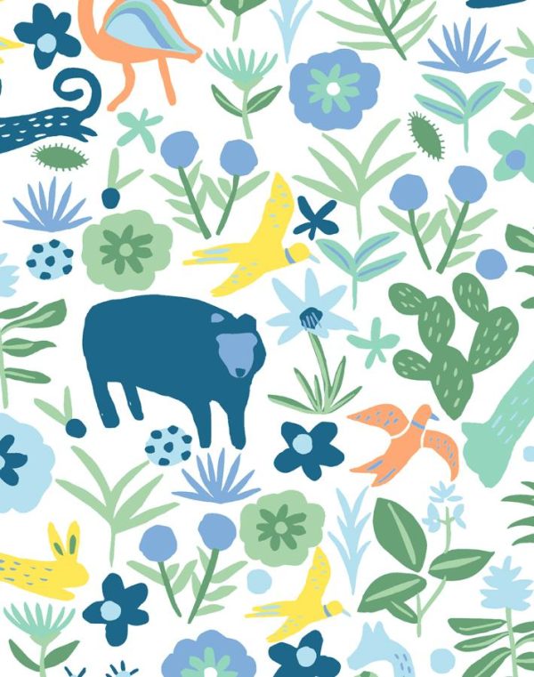 Menagerie  Wallpaper by Tea Collection - Spring Green Hot on Sale