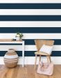 Rugby Stripe  Wallpaper by Sugar Paper - Navy For Sale