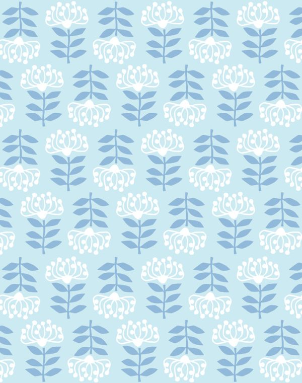 Stylized Papyrus  Wallpaper by Tea Collection - Pale Blue Supply