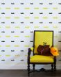 Paris Graphic  Wallpaper by Clare V. - Yellow   Charcoal For Cheap