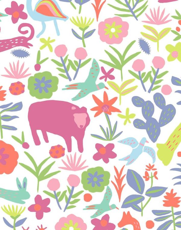 Menagerie  Wallpaper by Tea Collection - Pink Cheap