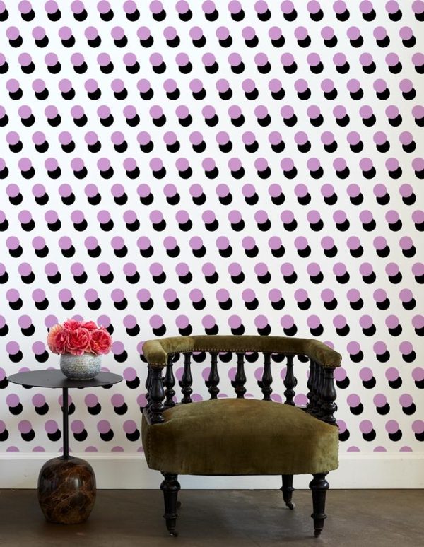 Pop Dots  Wallpaper by Clare V. - Lilac Sale