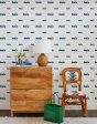 Paris Graphic  Wallpaper by Clare V. - Navy   Green Online now