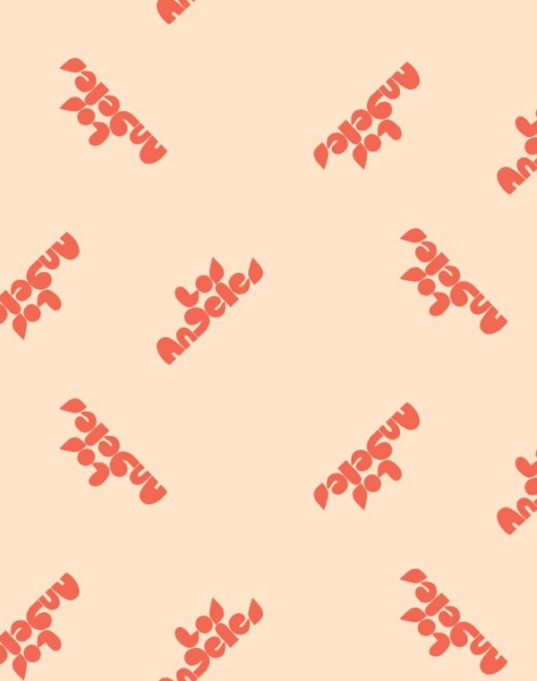 Los Angeles  Wallpaper by Clare V. - Retro Red   Peach For Discount