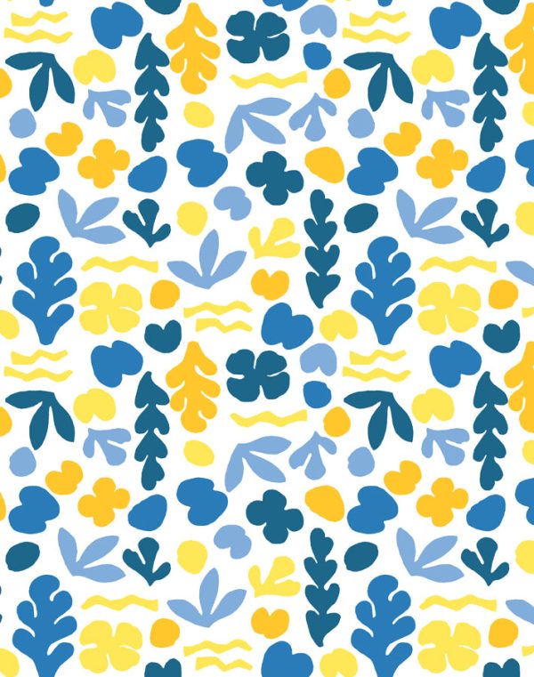 Small Sea Garden  Wallpaper by Tea Collection - Gold   Blue Online