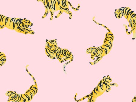 Tigers  Wallpaper by Tea Collection - Ballet Slipper on Sale