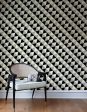 Optic Triangle  Wallpaper by Clare V. - Beige   Black Sale