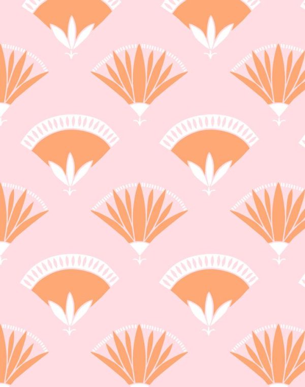 Lotus Papyrus  Wallpaper by Tea Collection - Creamsicle Online Hot Sale