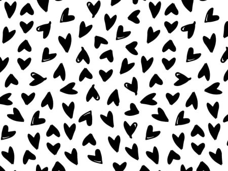 Hearts  Wallpaper by Sugar Paper - Black on White Online Sale