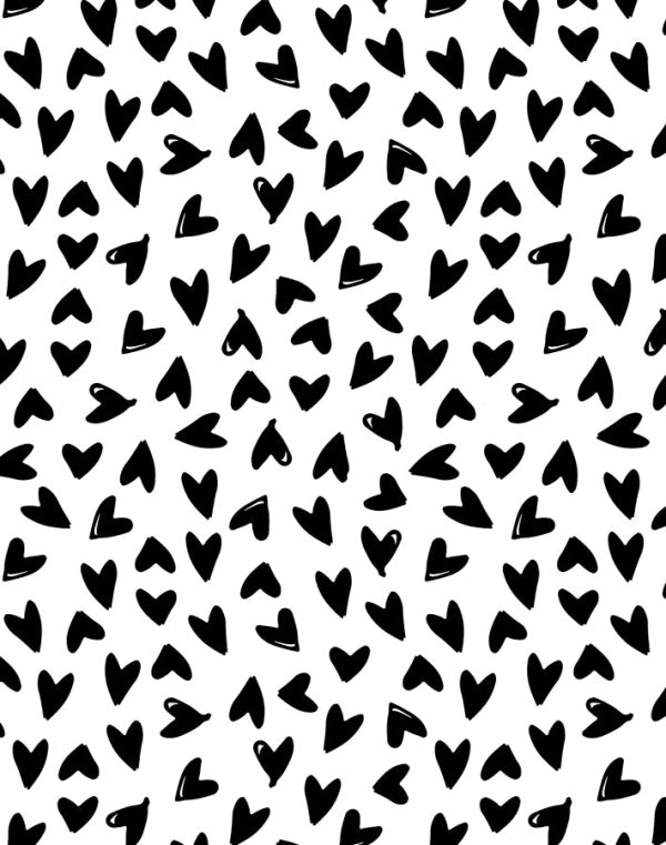 Hearts  Wallpaper by Sugar Paper - Black on White Online Sale