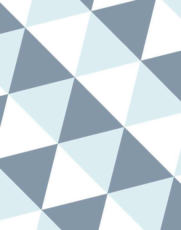 Optic Triangle  Wallpaper by Clare V. - Sky   Silver Online Sale