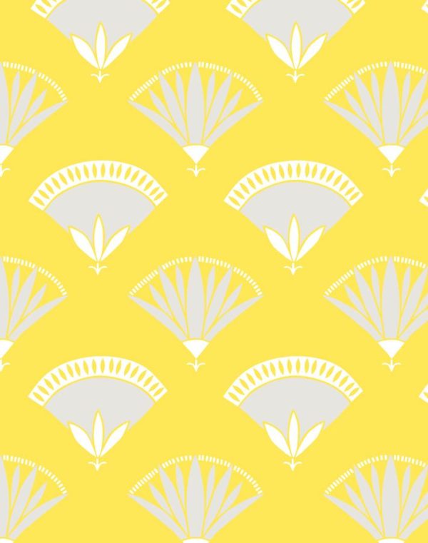 Lotus Papyrus  Wallpaper by Tea Collection - Daffodil For Sale