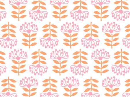 Stylized Papyrus  Wallpaper by Tea Collection - Creamsicle For Cheap