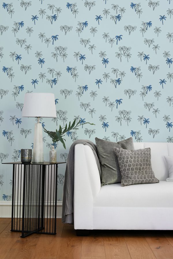 Palms  Wallpaper by Tea Collection - Cerulean Online