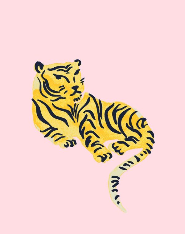 Tigers  Wallpaper by Tea Collection - Ballet Slipper on Sale