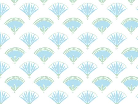 Lotus Papyrus  Wallpaper by Tea Collection - Blue Green Online Hot Sale