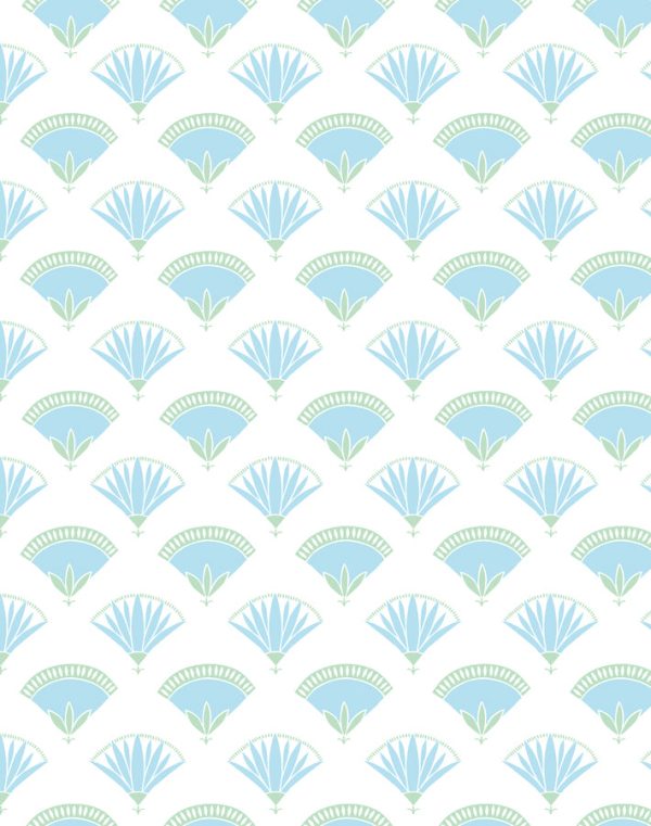 Lotus Papyrus  Wallpaper by Tea Collection - Blue Green Online Hot Sale