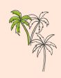 Palms  Wallpaper by Tea Collection - Peach Cheap