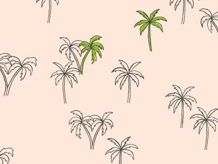 Palms  Wallpaper by Tea Collection - Peach Cheap