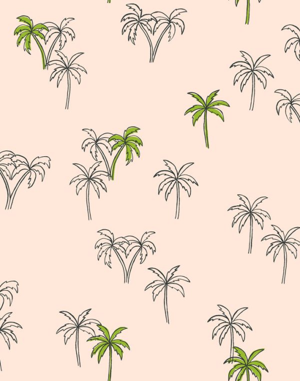 Palms  Wallpaper by Tea Collection - Peach Cheap