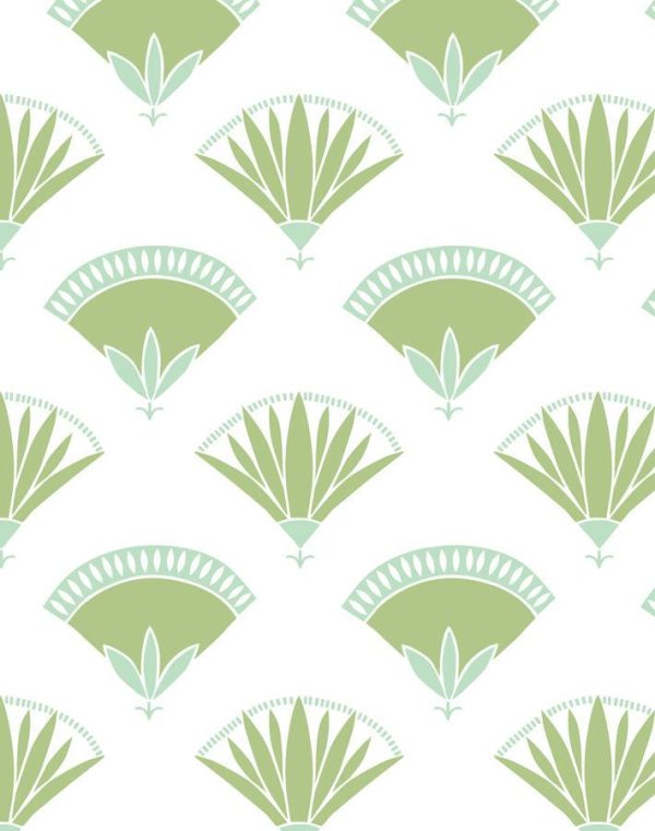 Lotus Papyrus  Wallpaper by Tea Collection - Moss Hot on Sale