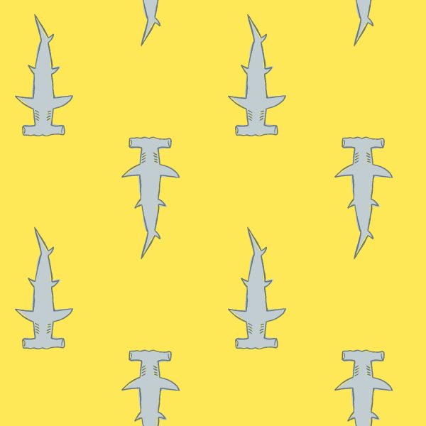 Hammerheads  Wallpaper by Tea Collection - Yellow Online