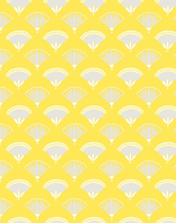 Lotus Papyrus  Wallpaper by Tea Collection - Daffodil For Sale