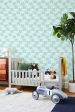 Stylized Papyrus  Wallpaper by Tea Collection - Sky Discount