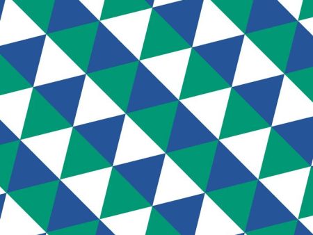 Optic Triangle  Wallpaper by Clare V. - Green   Blue Online now