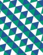 Optic Triangle  Wallpaper by Clare V. - Green   Blue Online now