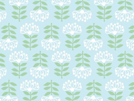 Stylized Papyrus  Wallpaper by Tea Collection - Sky Discount