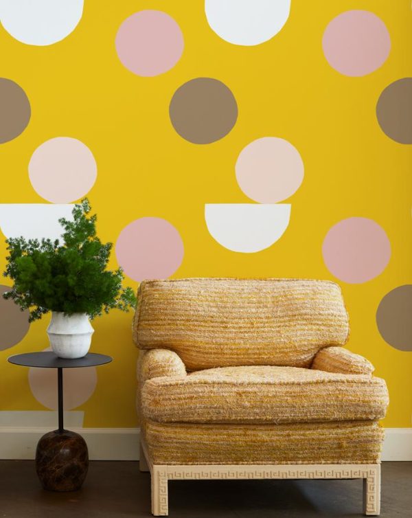 Mid-Century Dots  Wallpaper by Clare V.- Marigold Cheap