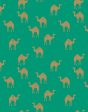 Oasis Camels  Wallpaper by Tea Collection - Emerald on Sale