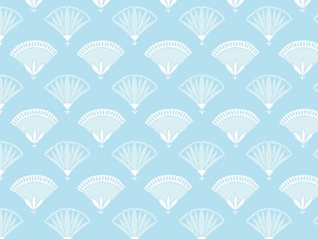 Lotus Papyrus  Wallpaper by Tea Collection - Baby Blue For Discount