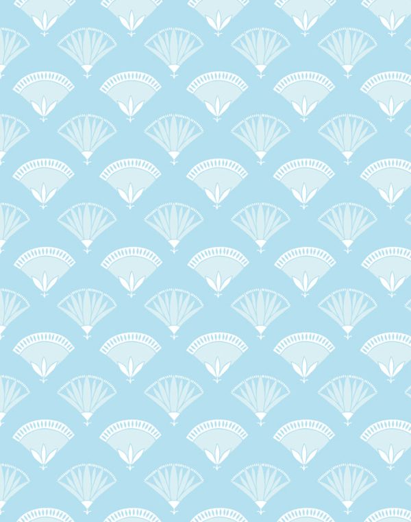 Lotus Papyrus  Wallpaper by Tea Collection - Baby Blue For Discount