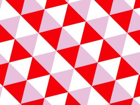 Optic Triangle  Wallpaper by Clare V. - Red   Lilac Discount