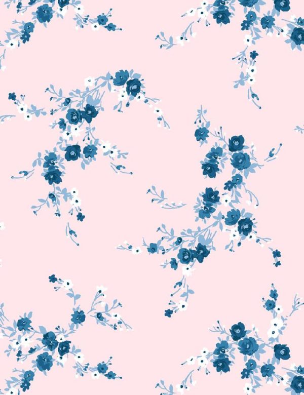 Jolene  Wallpaper by Wallshoppe - Pink With Blue Online now